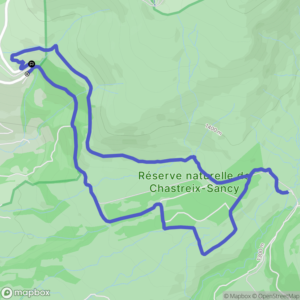 Chastreix : carte du parcours de randonnée - France