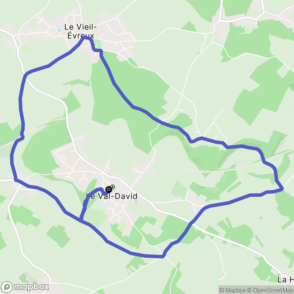 Le Val-David : carte du parcours de randonnée - France