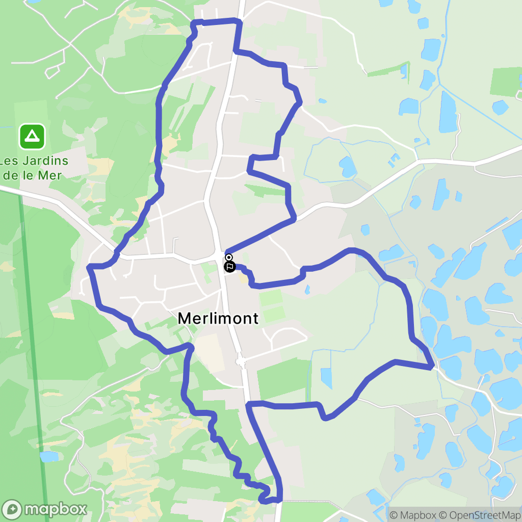 Merlimont : carte du parcours de randonnée - France