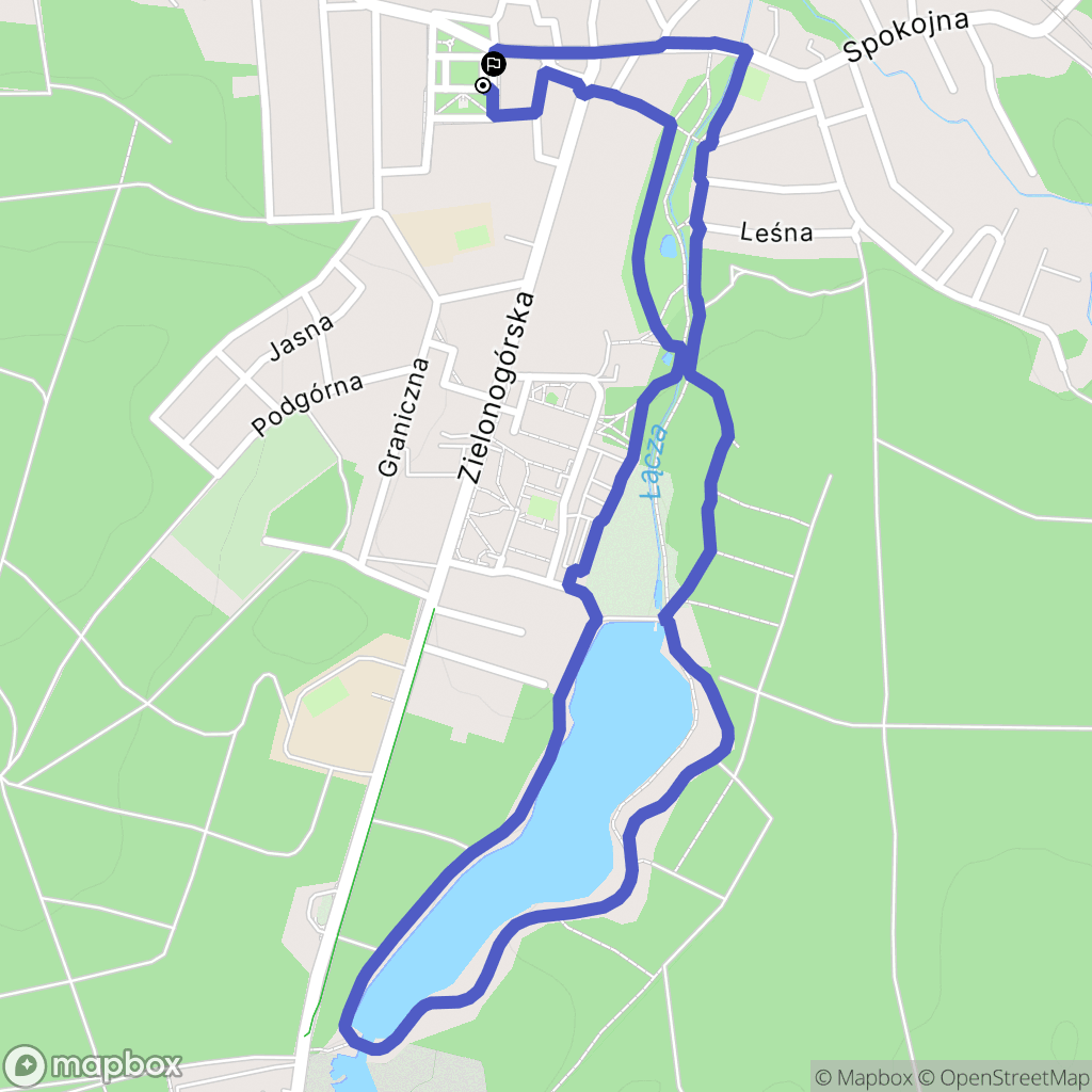 Czerwieńsk: mapa trasy - Poland