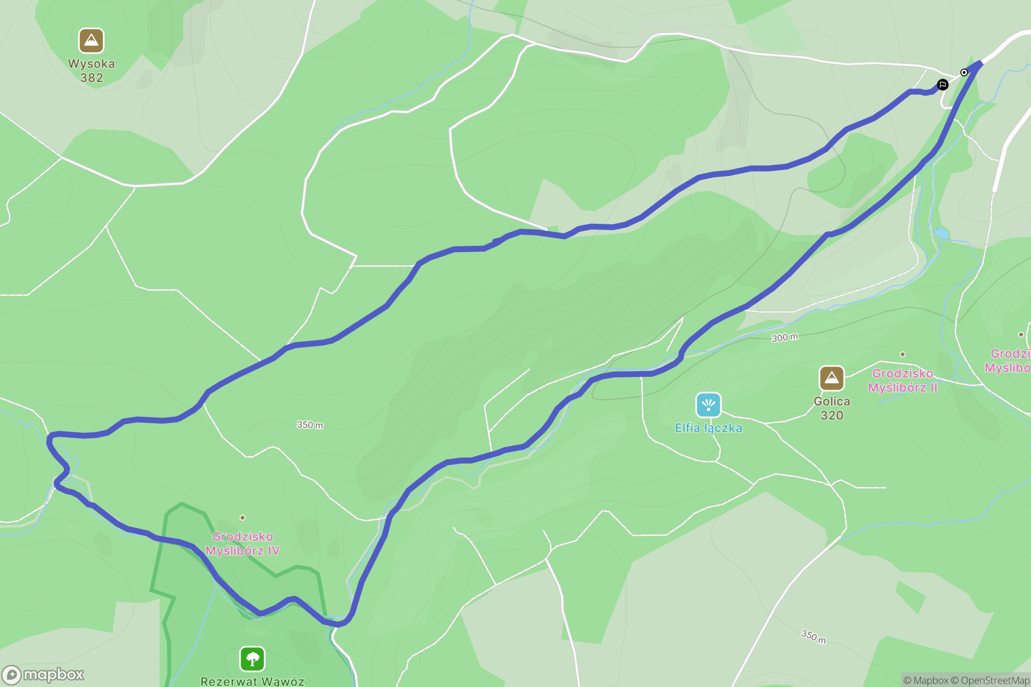 Myślibórz: mapa trasy - Poland