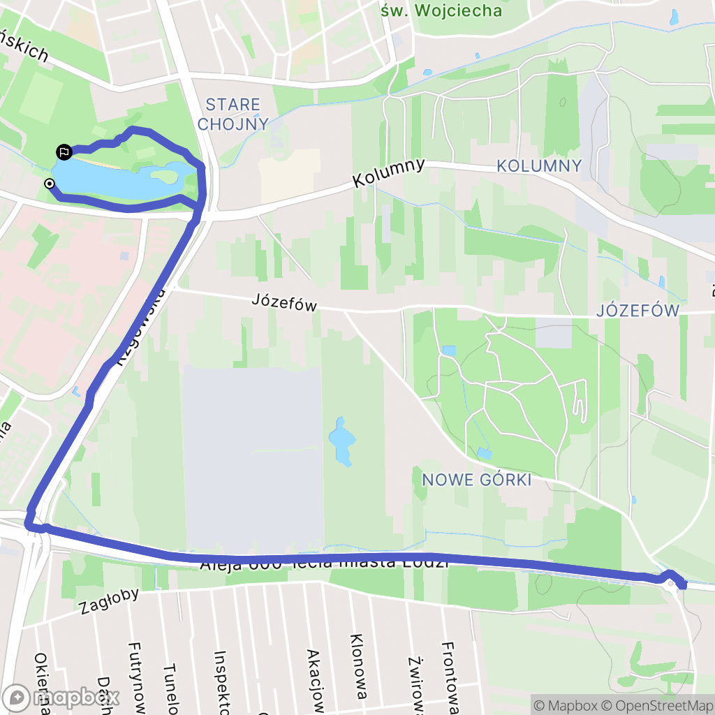 Łódź: mapa trasy - Poland