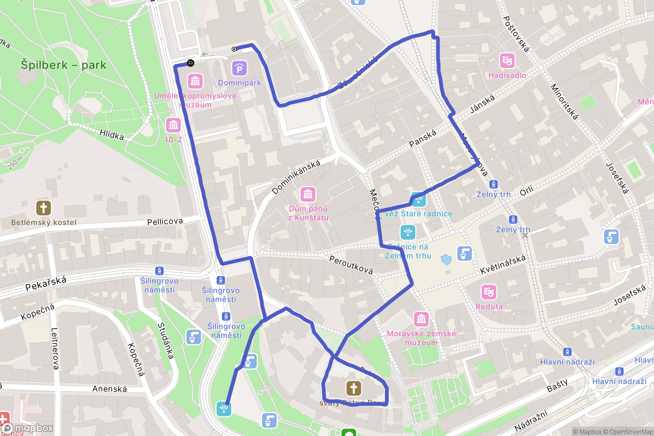 Brno-město: mapa trasy - Czechia