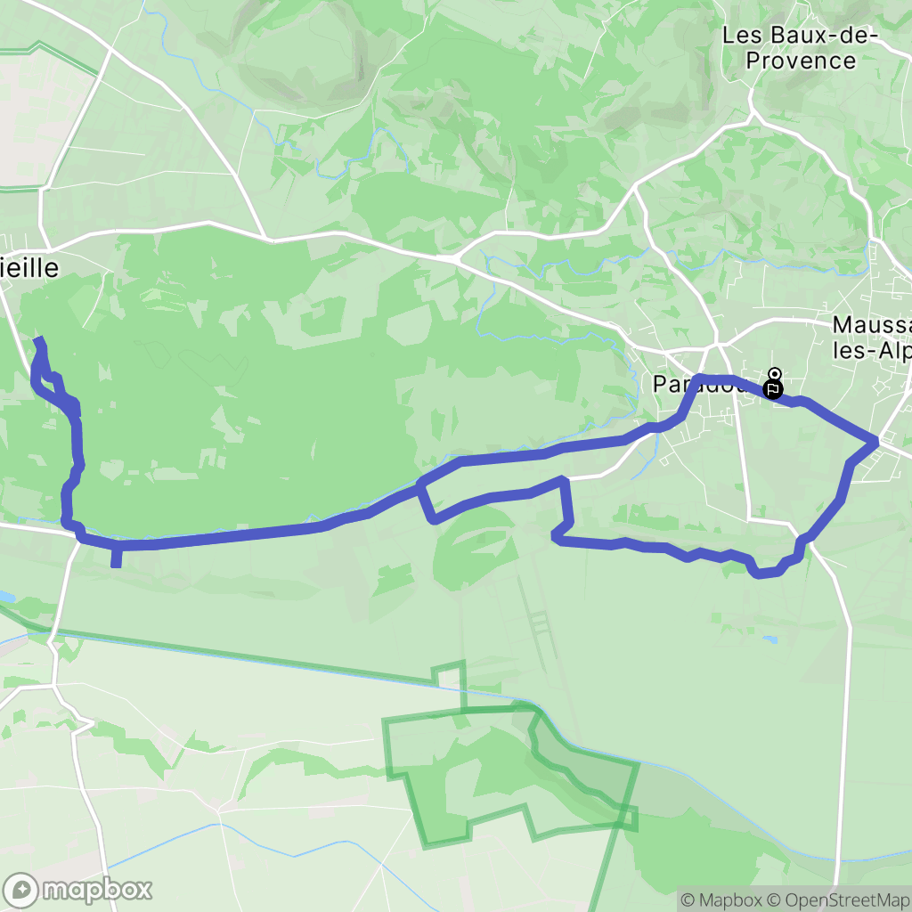 Paradou : carte du parcours de randonnée - France