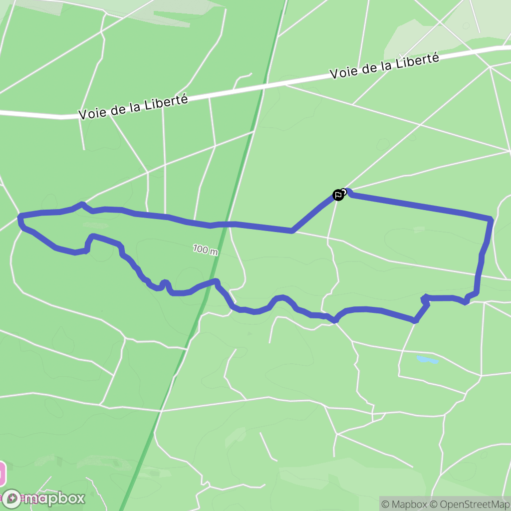 Fontainebleau : carte du parcours de randonnée - France
