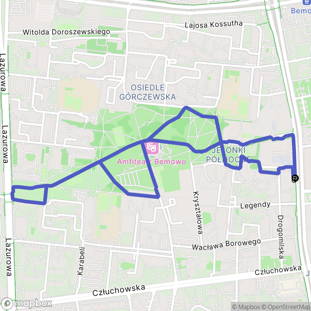 Warszawa: mapa trasy - Poland
