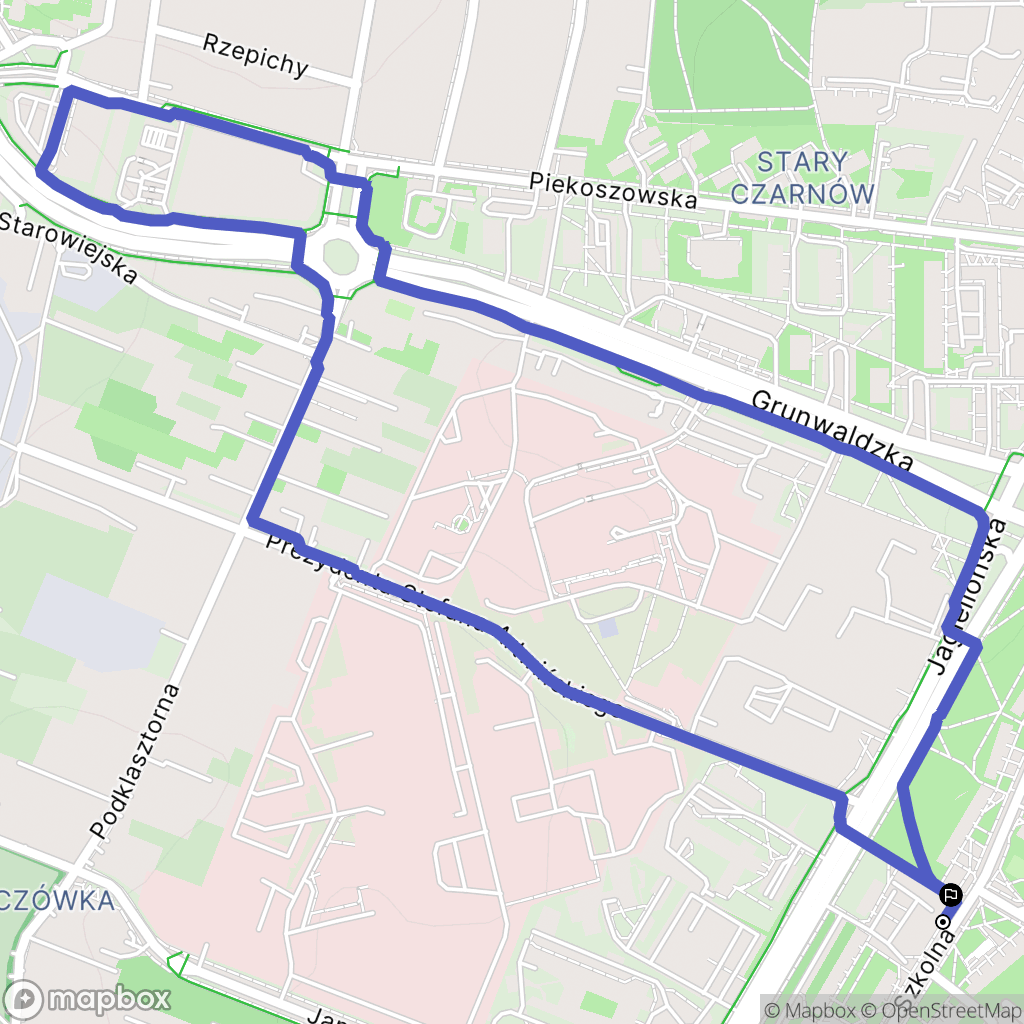 Kielce: mapa trasy - Poland