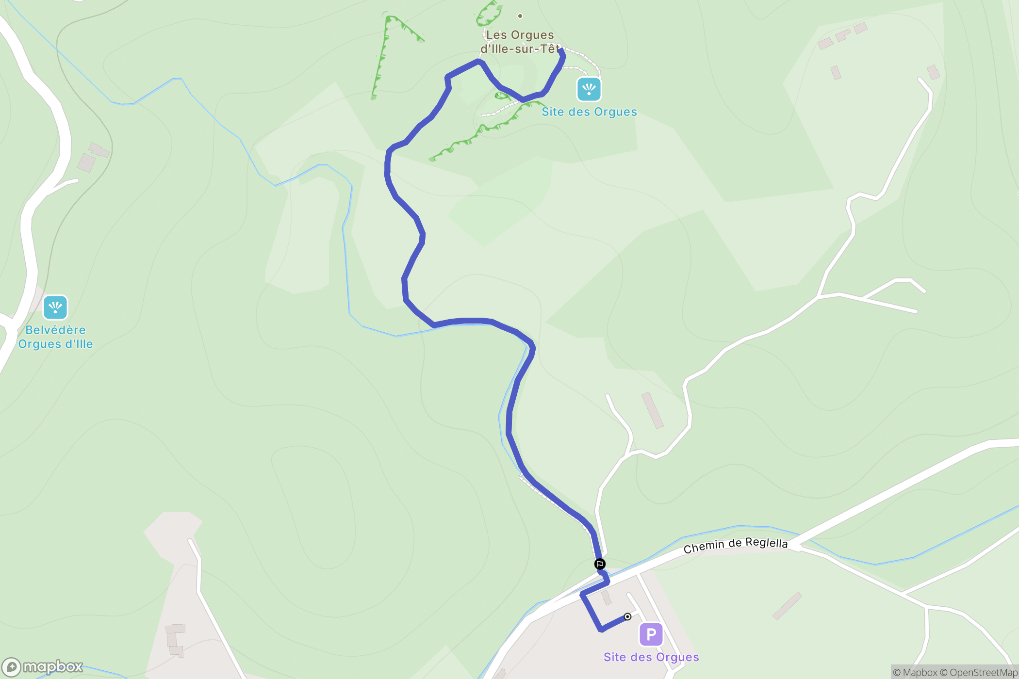 Ille-sur-Têt : carte du parcours de randonnée - France