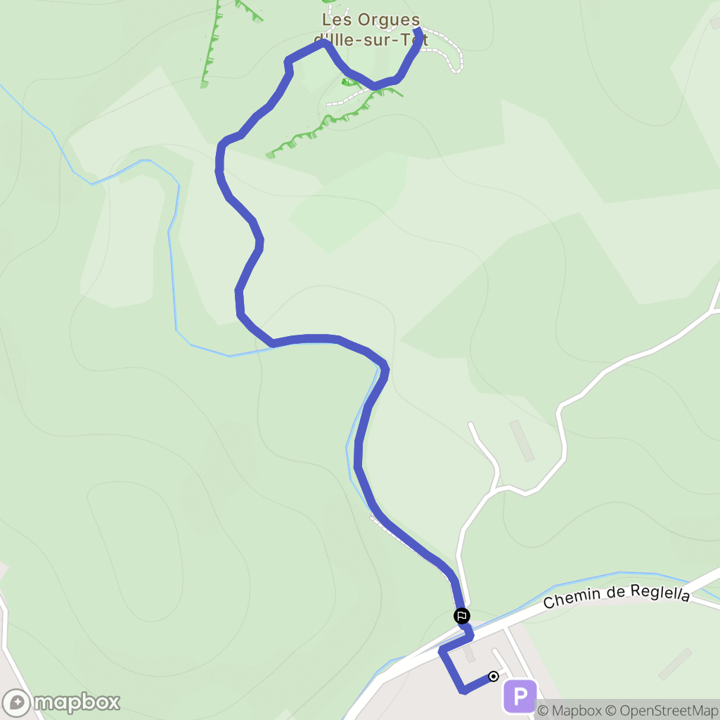 Ille-sur-Têt : carte du parcours de randonnée - France