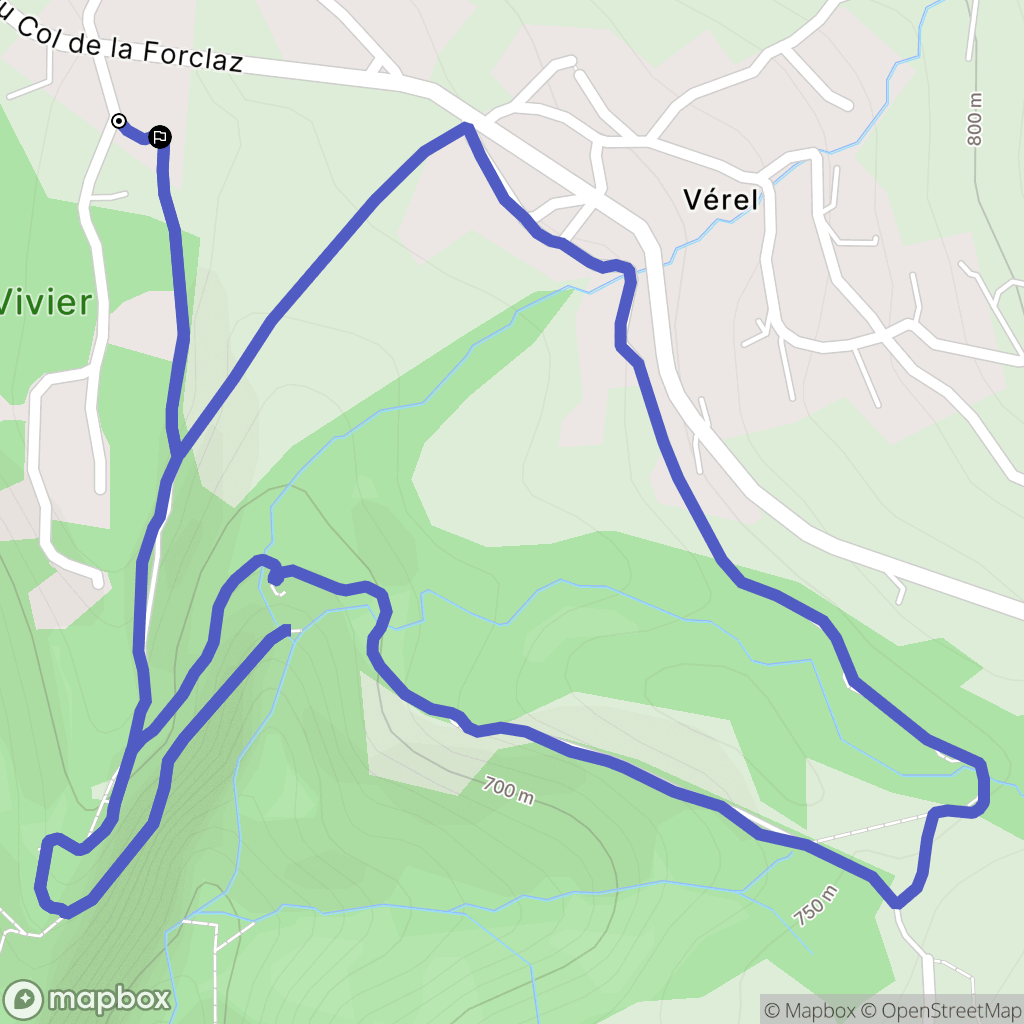 Talloires-Montmin : carte du parcours de randonnée - France
