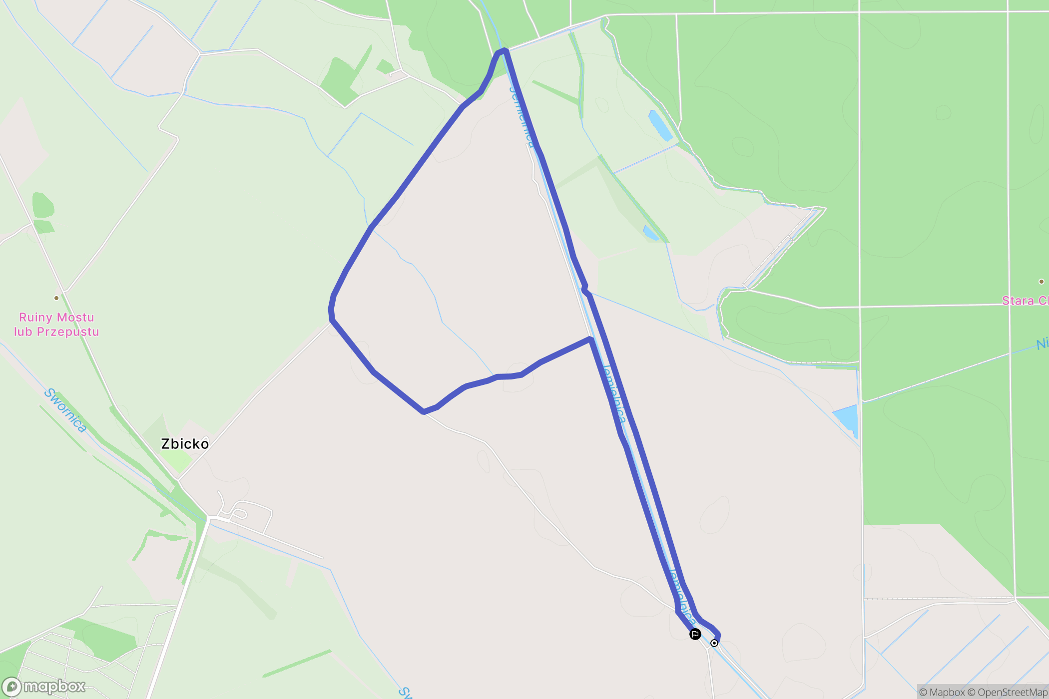 Lędziny: mapa trasy - Poland