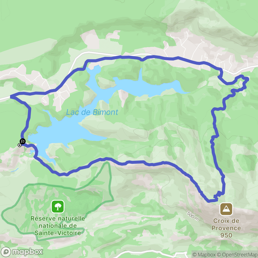 Saint-Marc-Jaumegarde : carte du parcours de randonnée - France