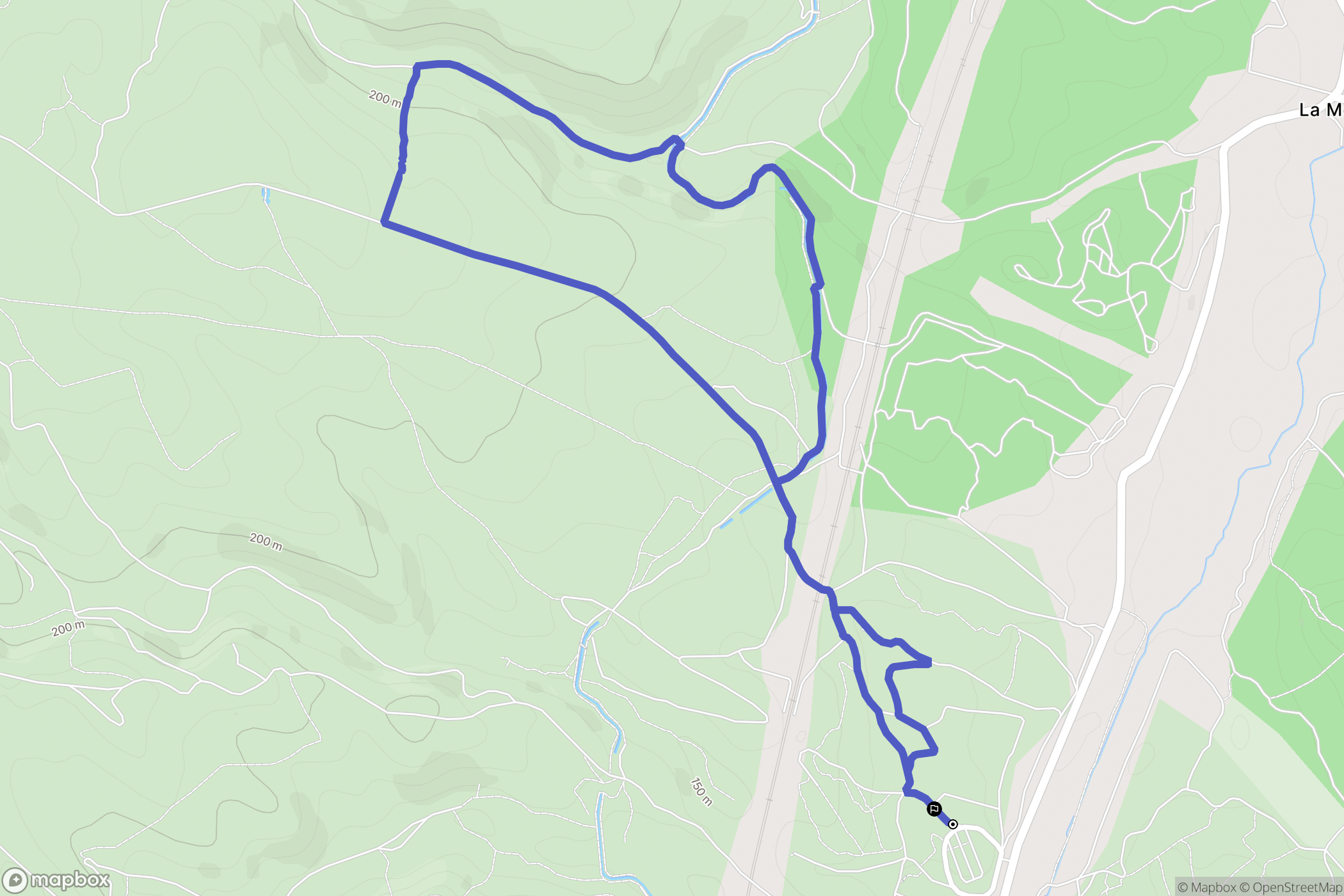 Aix-en-Provence : carte du parcours de randonnée - France
