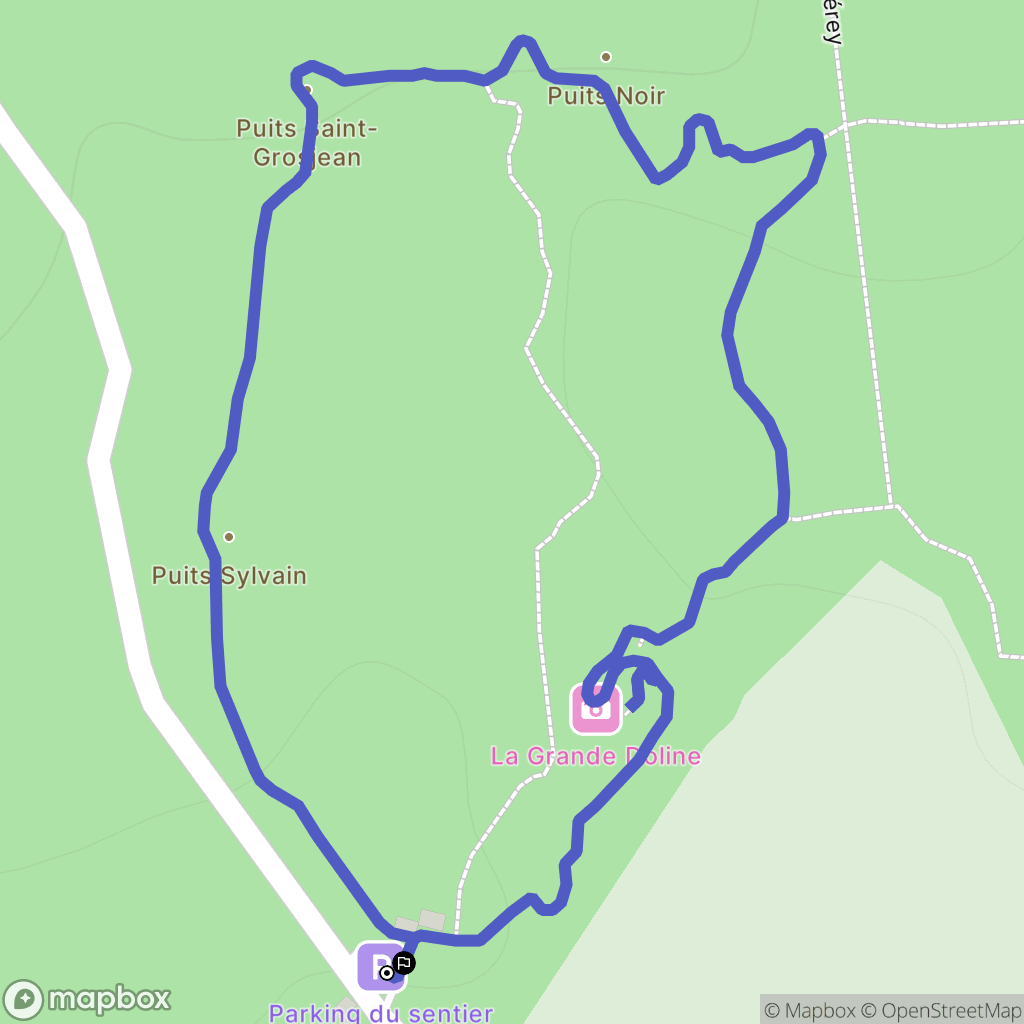 Les Monts-Ronds : carte du parcours de randonnée - France