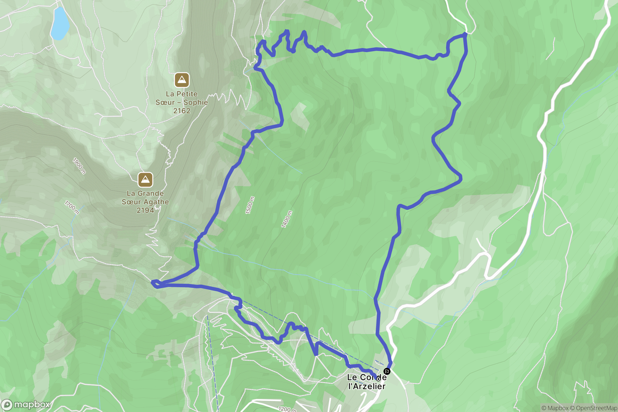 Château-Bernard : carte du parcours de randonnée - France