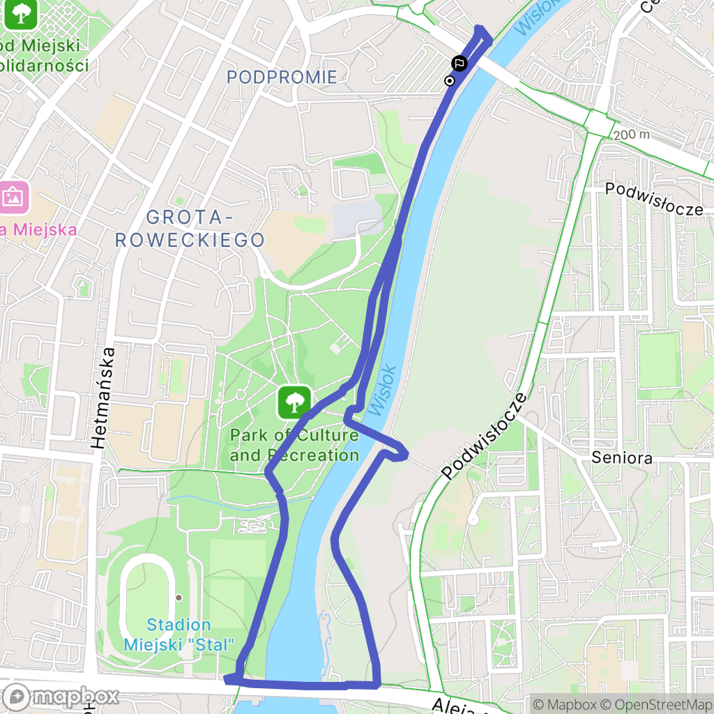 Rzeszów: mapa trasy - Poland