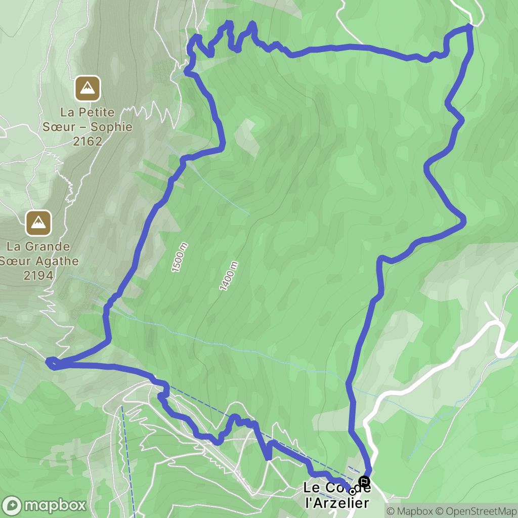 Château-Bernard : carte du parcours de randonnée - France
