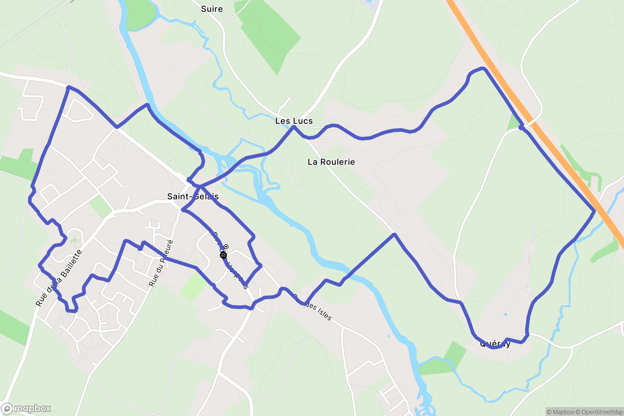 Saint-Gelais : carte du parcours de randonnée - France