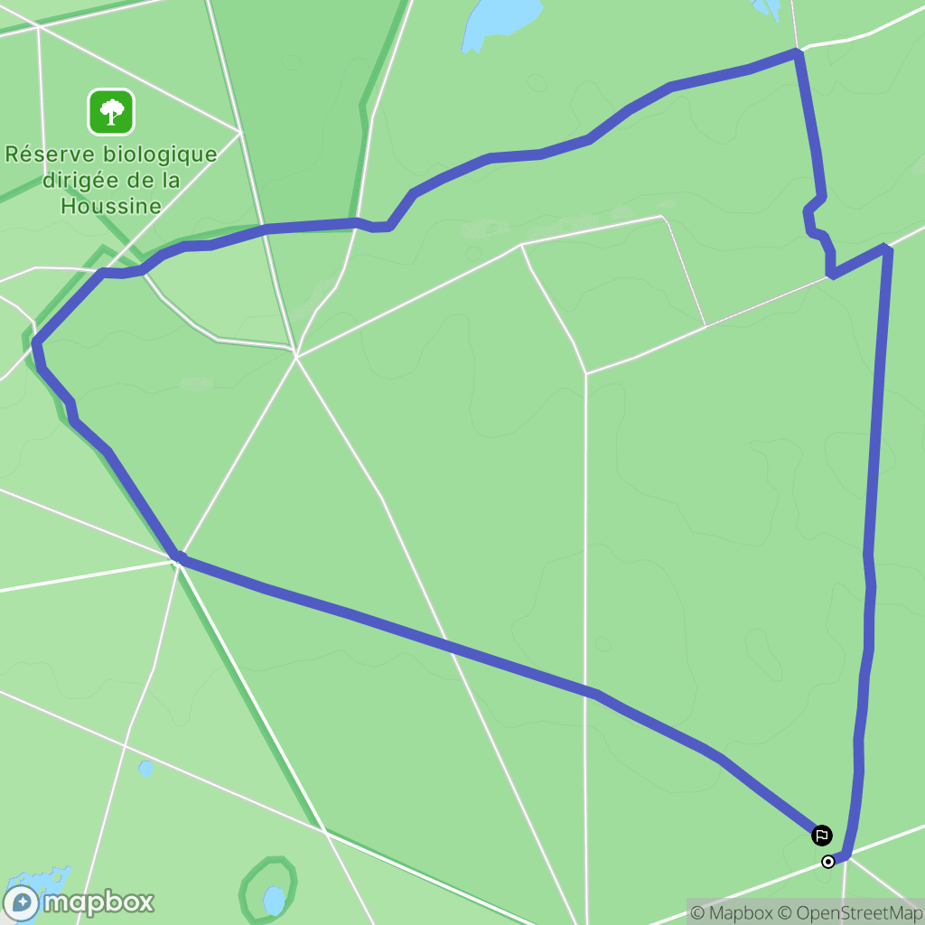 Poigny-la-Forêt : carte du parcours de randonnée - France