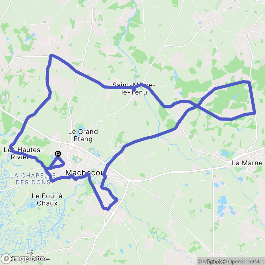Machecoul-Saint-Même : carte du parcours de randonnée - France