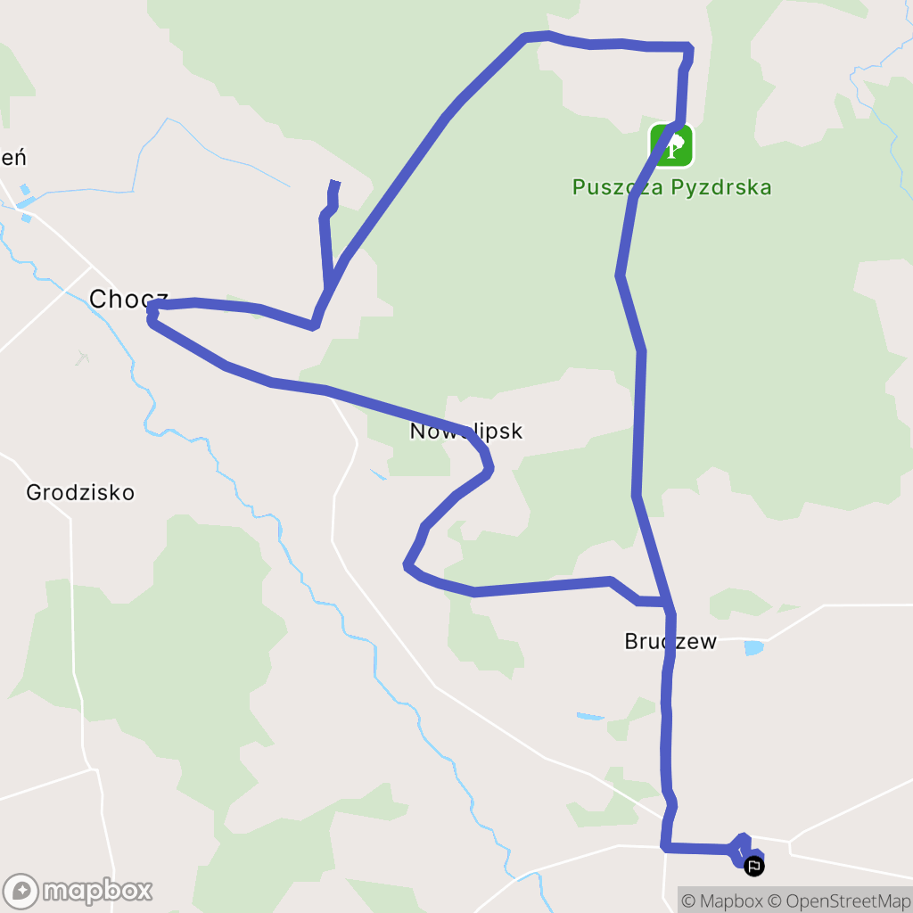 Blizanów: mapa trasy - Poland