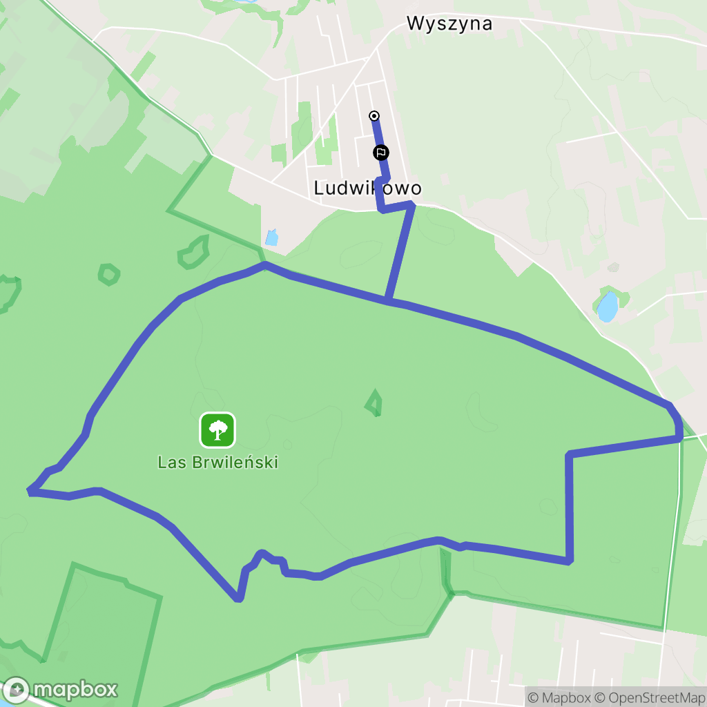 Ludwikowo: mapa trasy - Poland