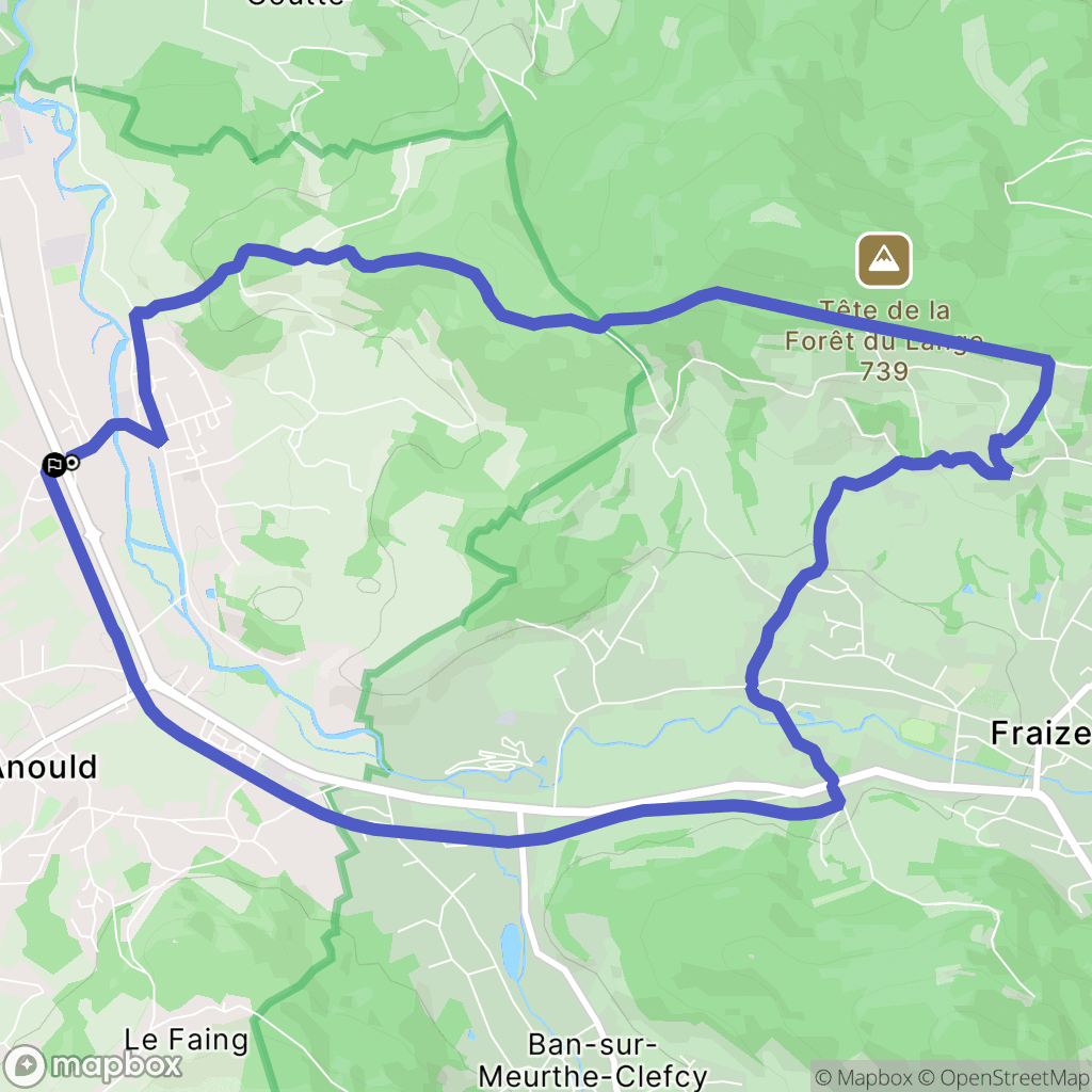 Anould : carte du parcours de randonnée - France