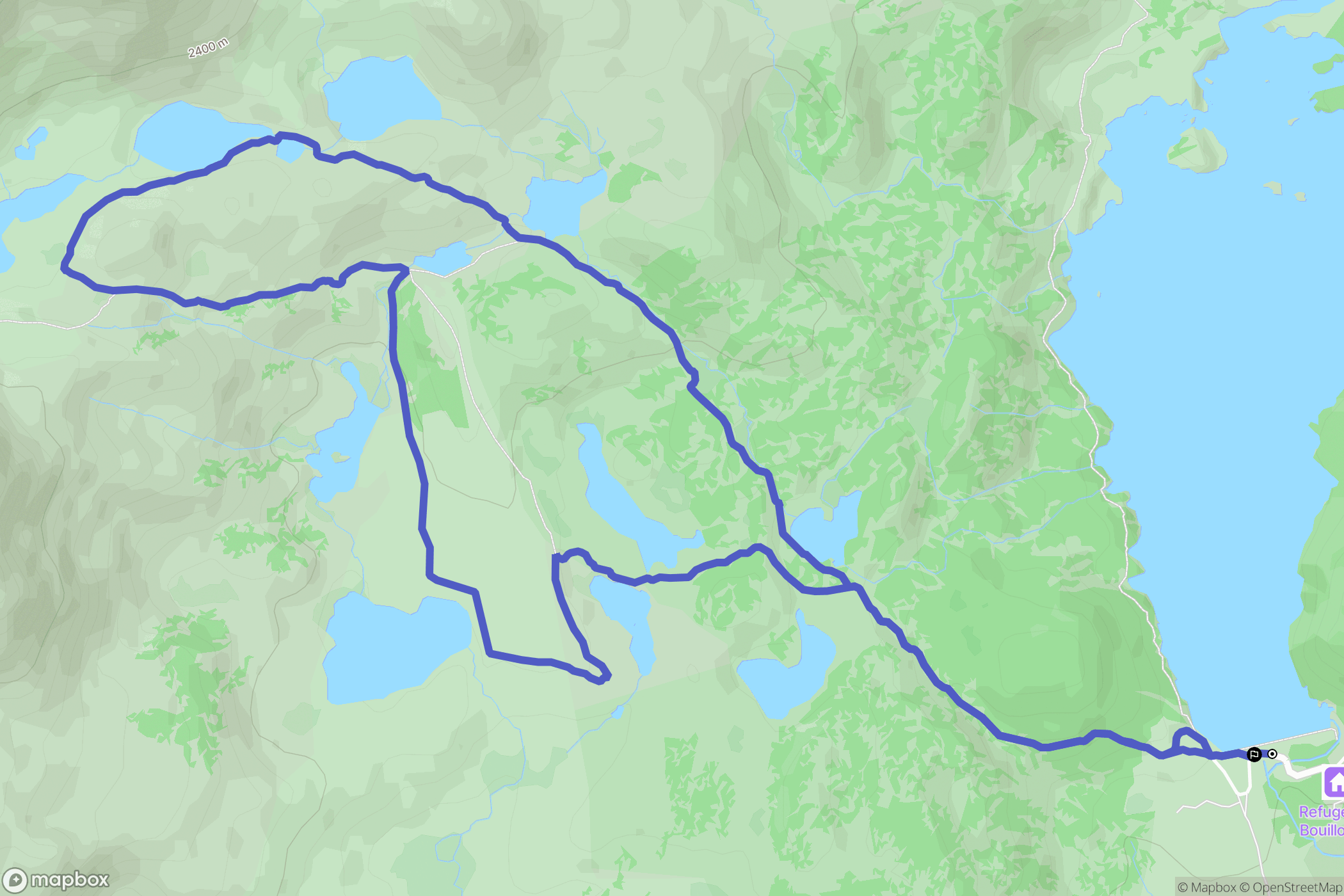 Angoustrine-Villeneuve-des-Escaldes : carte du parcours de randonnée - France