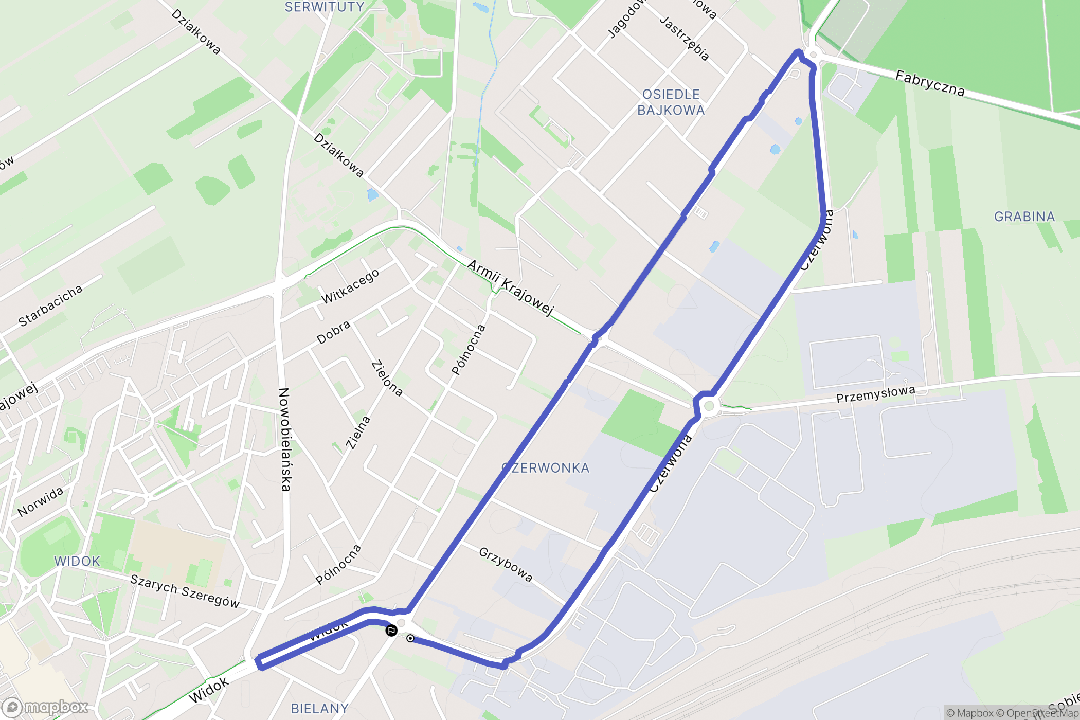 Skierniewice: mapa trasy - Poland