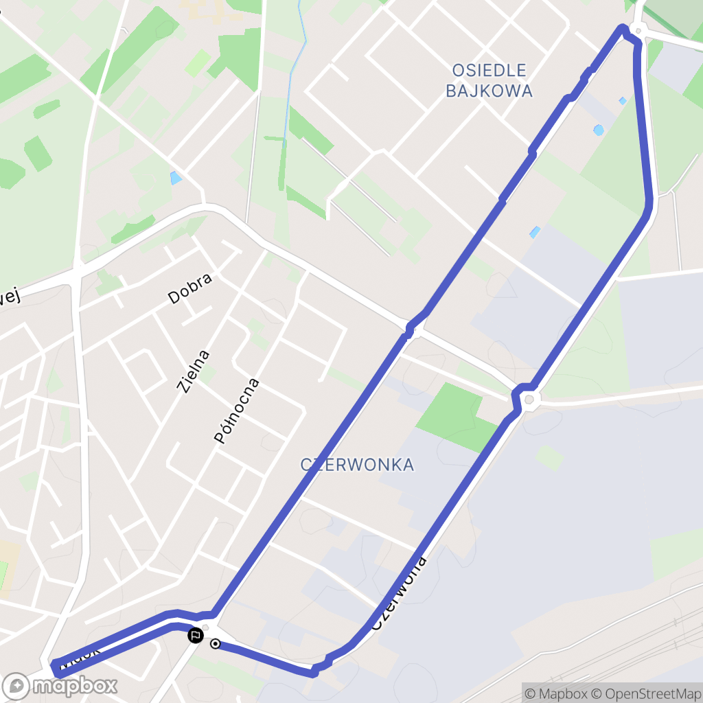Skierniewice: mapa trasy - Poland