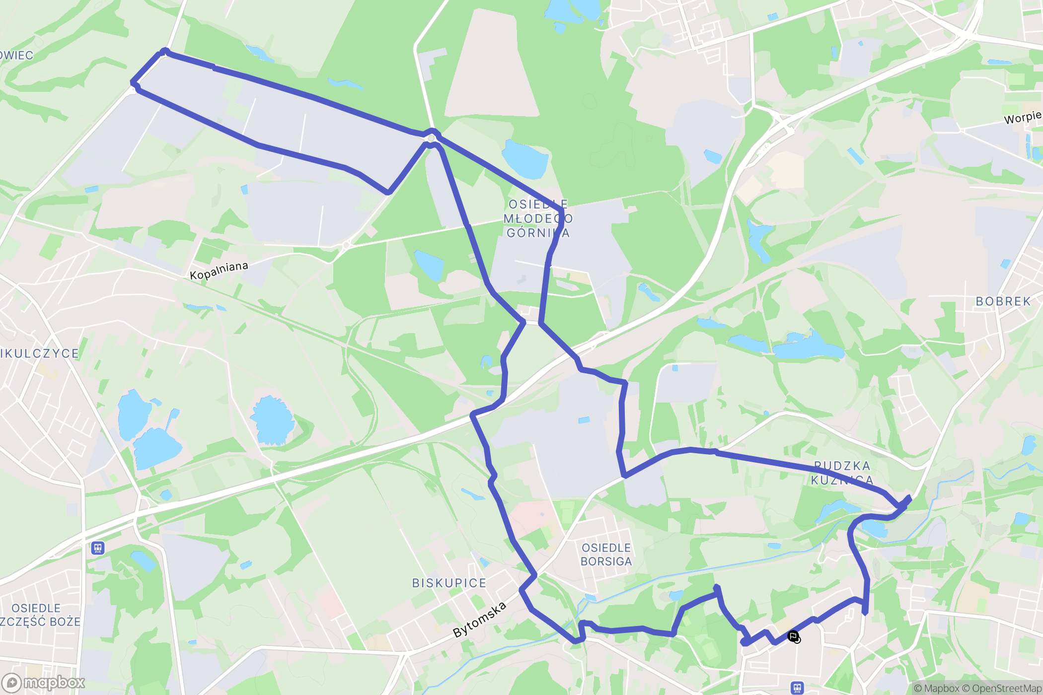 Ruda Śląska: mapa trasy - Poland