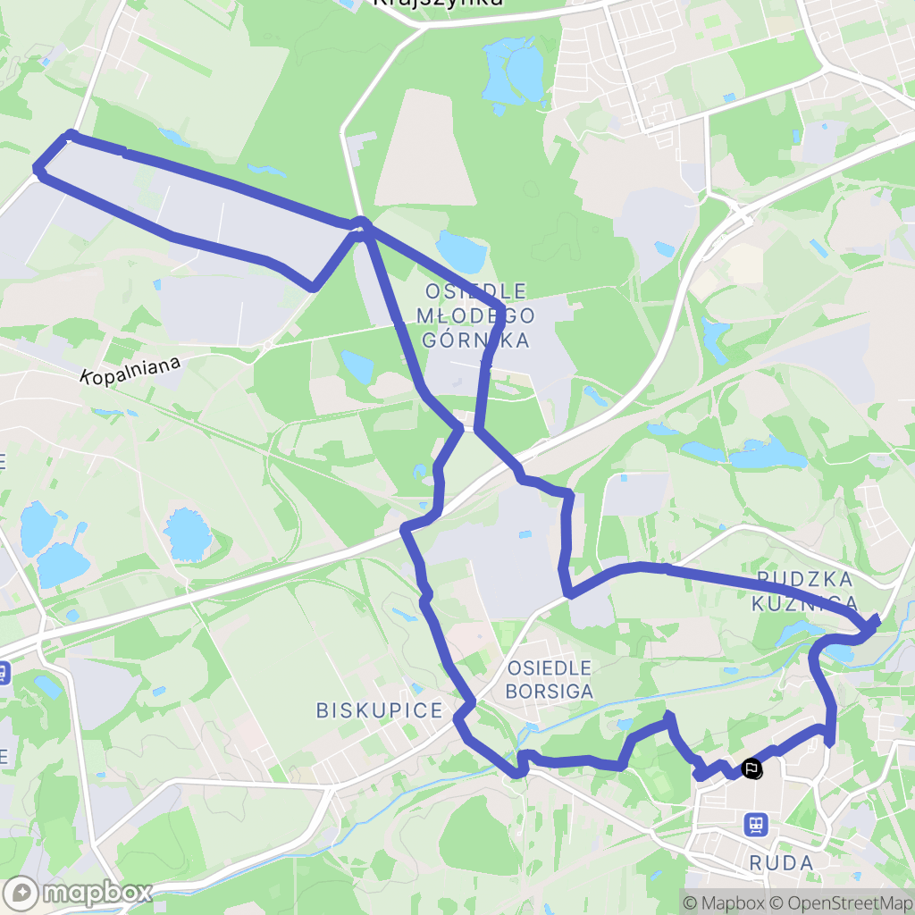 Ruda Śląska: mapa trasy - Poland
