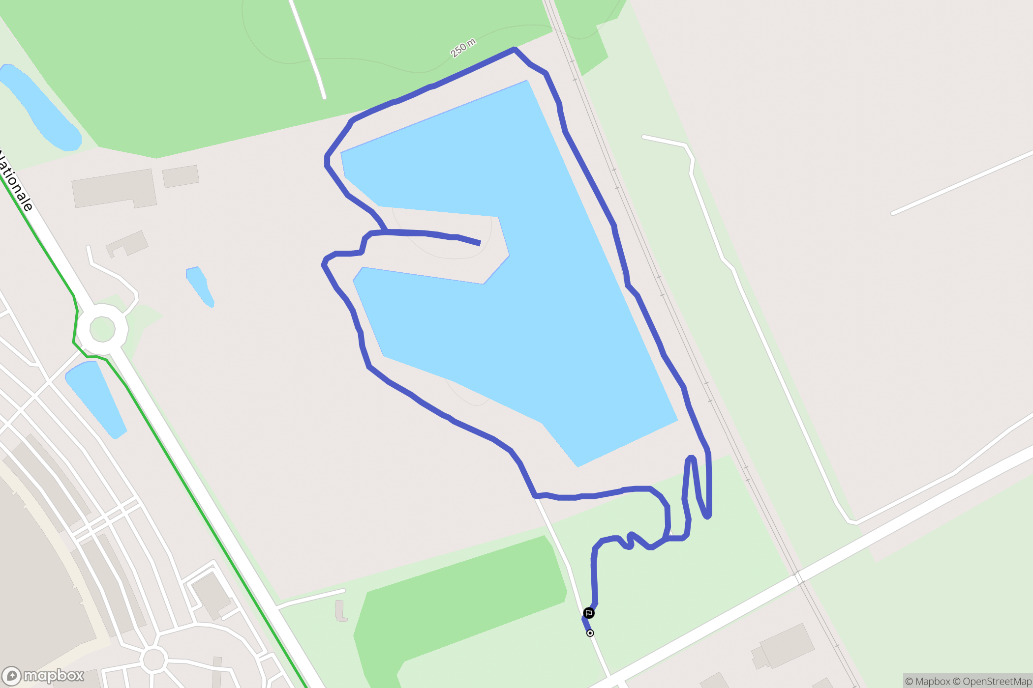 Sierentz : carte du parcours de randonnée - France