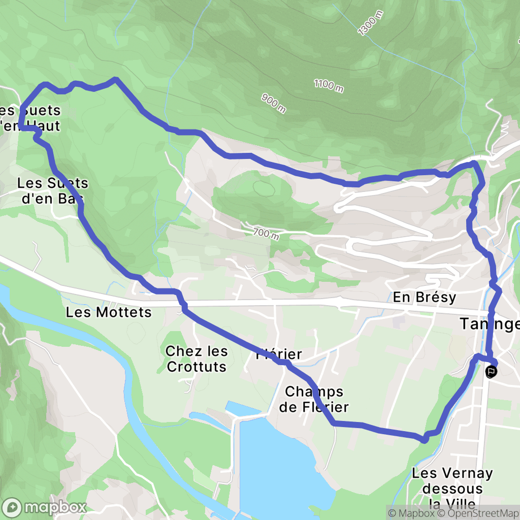 Taninges : carte du parcours de randonnée - France