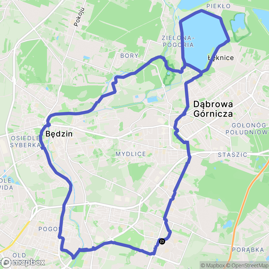 Sosnowiec: mapa trasy - Poland
