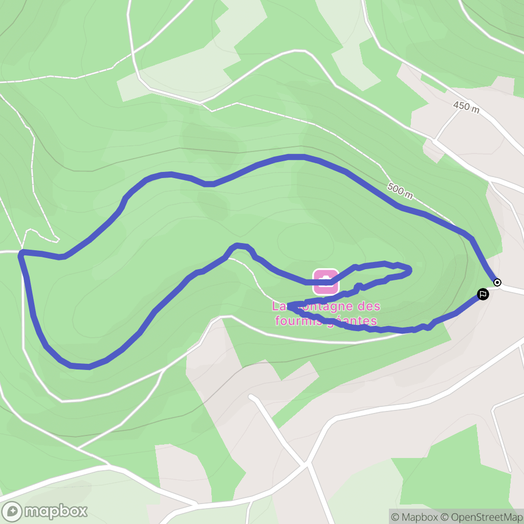 Bruyères : carte du parcours de randonnée - France