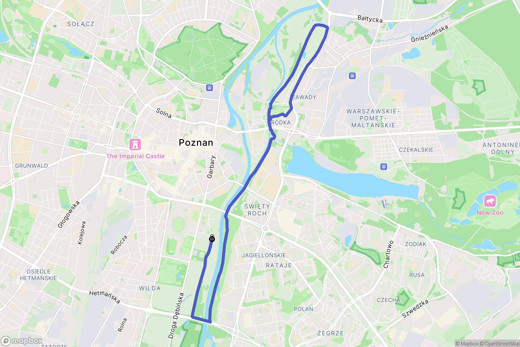 Poznań: mapa trasy - Poland