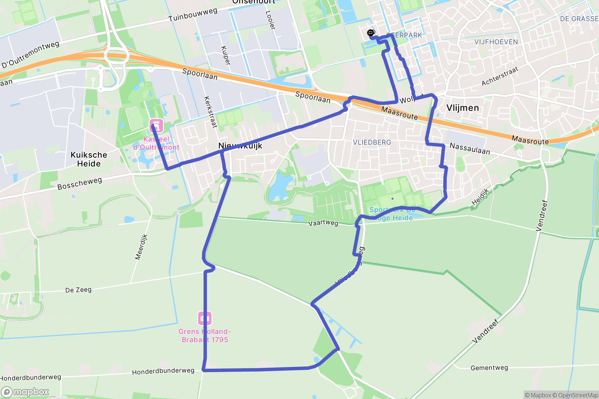 Vlijmen: routekaart voor buitenactiviteiten - Netherlands