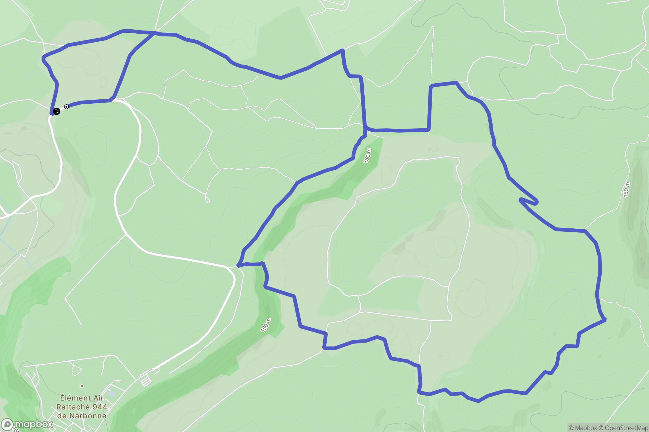 Armissan : carte du parcours de randonnée - France