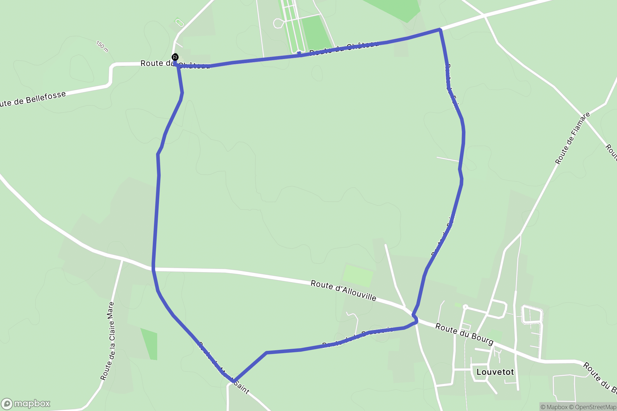 Bois-Himont : carte du parcours de randonnée - France