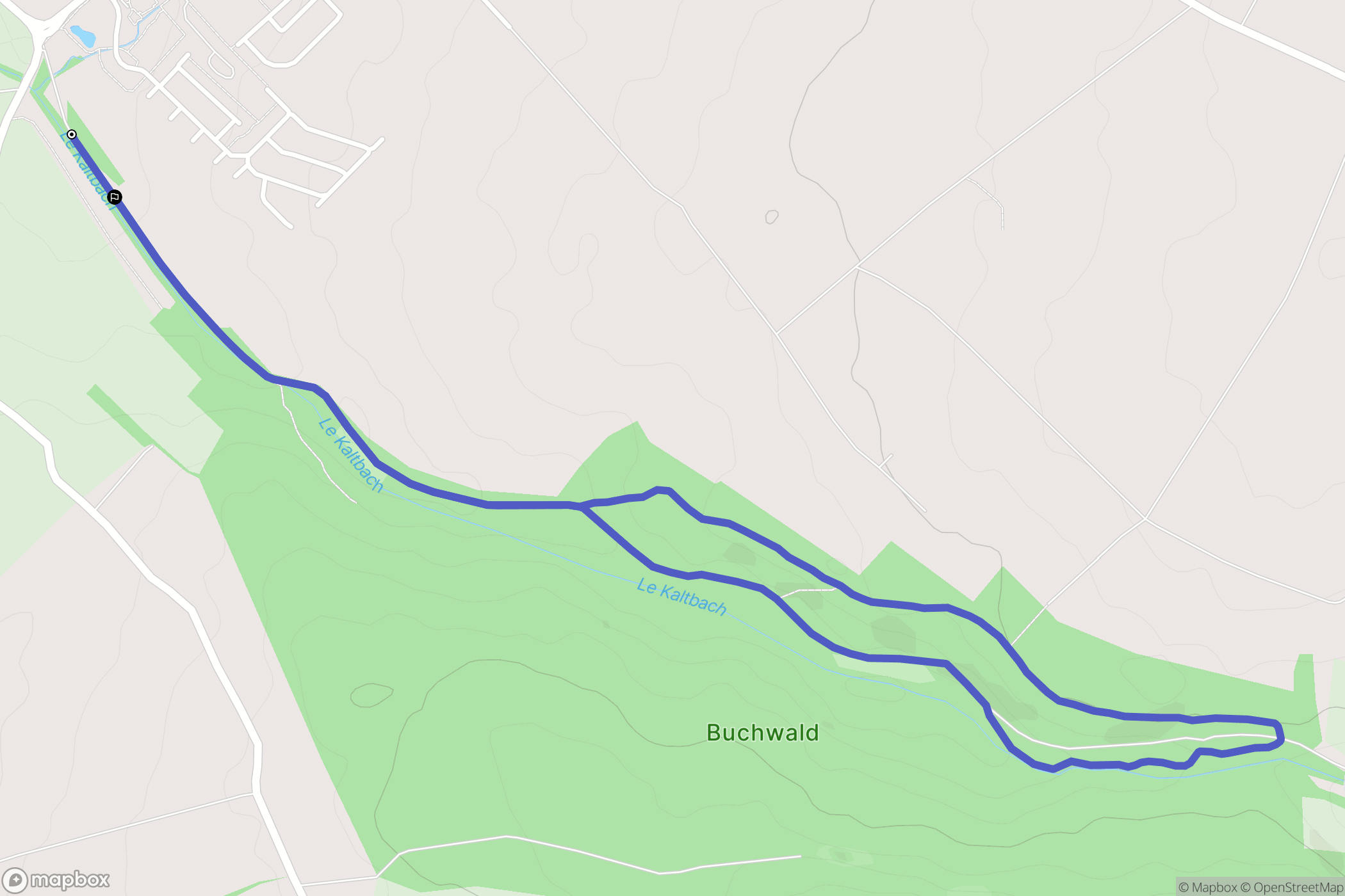 Boulay-Moselle : carte du parcours de randonnée - France