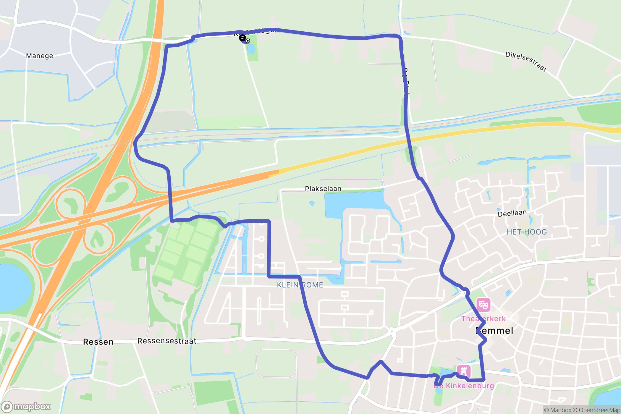 Bemmel: routekaart voor buitenactiviteiten - Netherlands