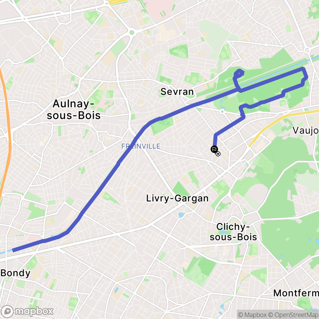 Livry-Gargan : carte du parcours de randonnée - France