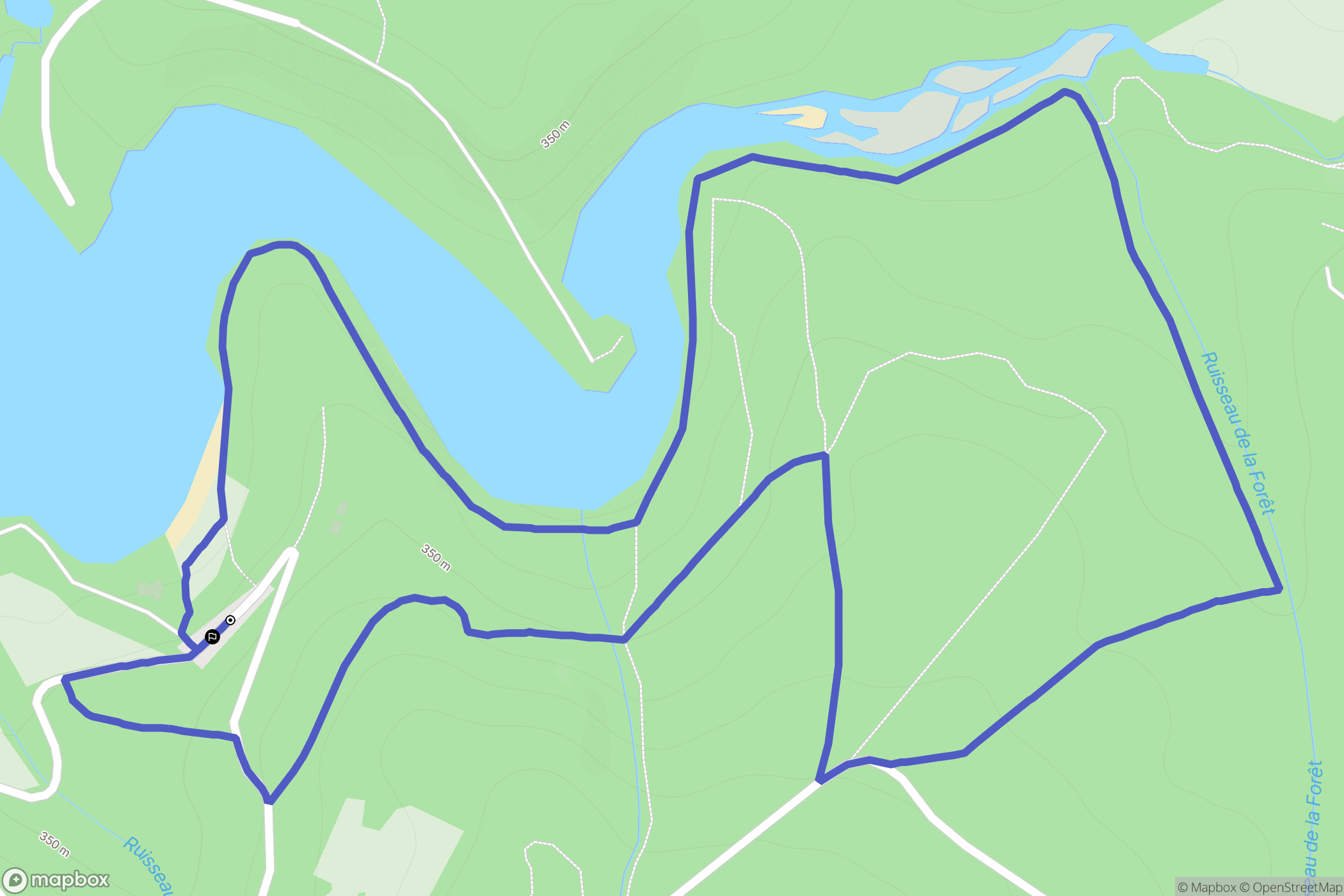 Laurière : carte du parcours de randonnée - France