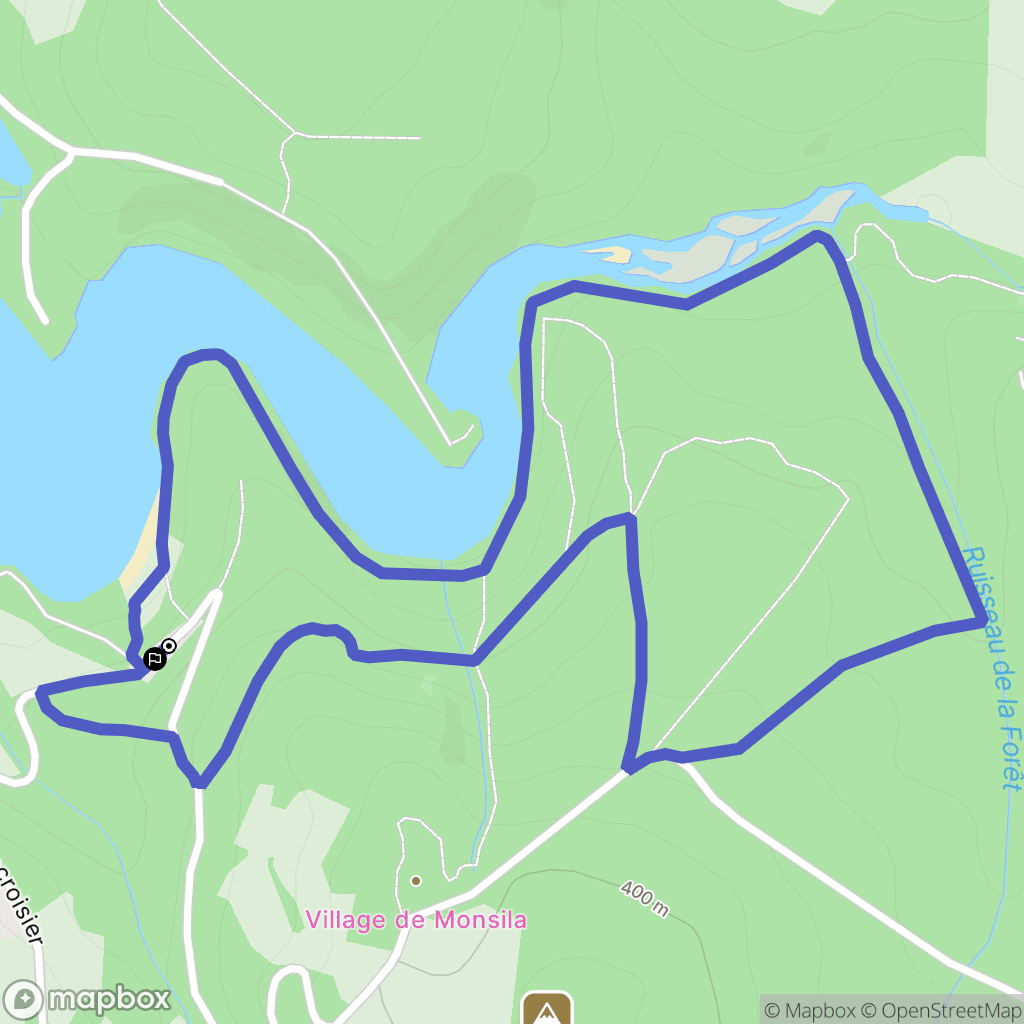 Laurière : carte du parcours de randonnée - France