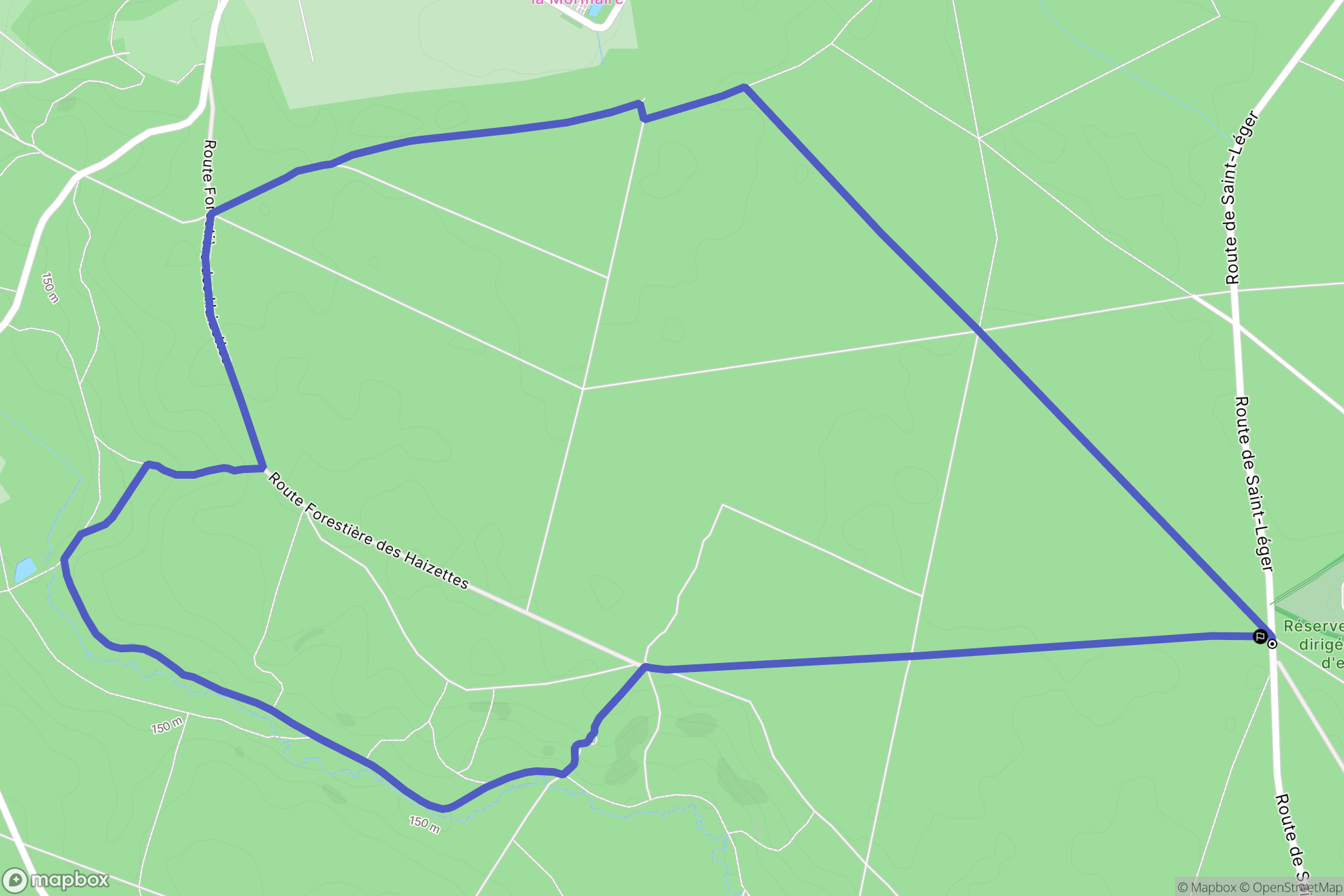 Saint-Léger-en-Yvelines : carte du parcours de randonnée - France
