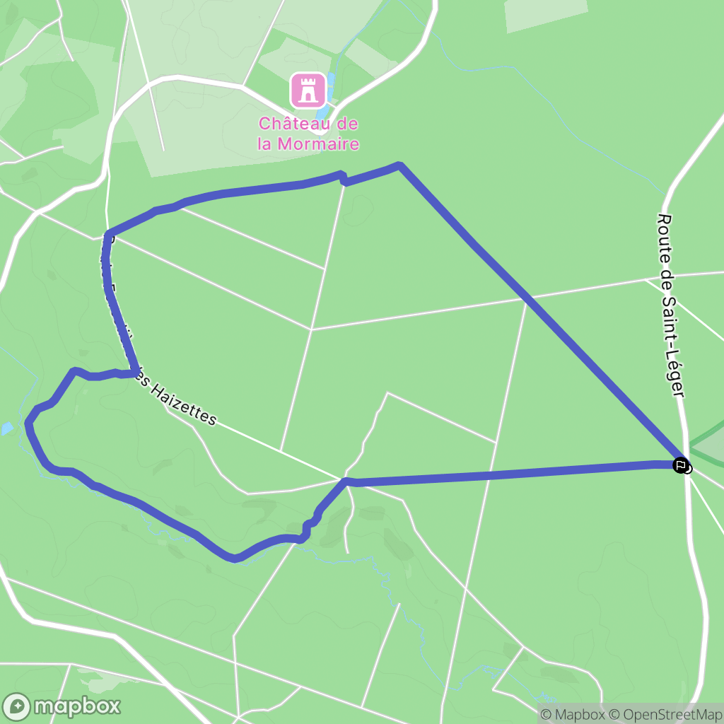 Saint-Léger-en-Yvelines : carte du parcours de randonnée - France