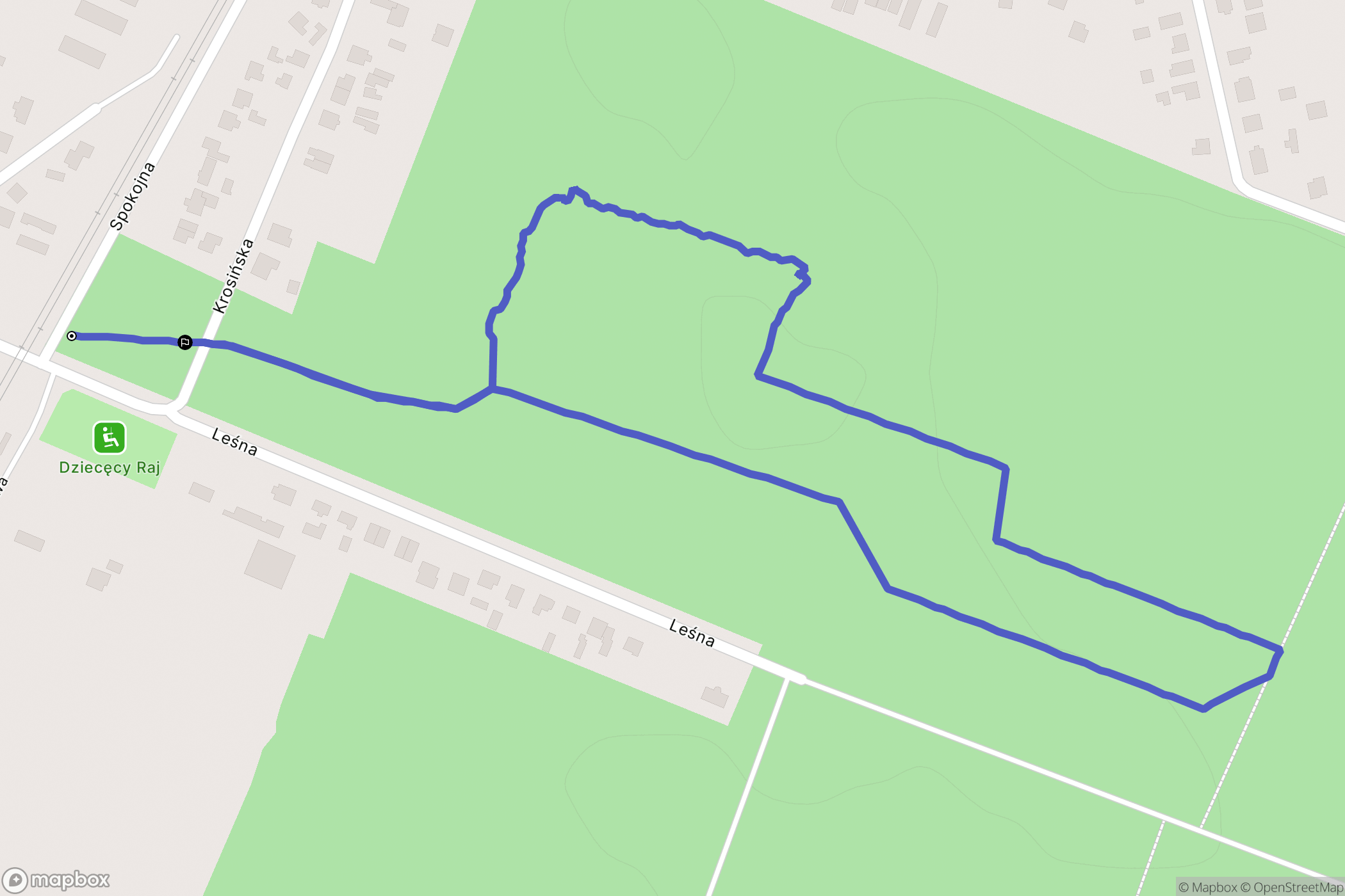 Krosno: mapa trasy - Poland