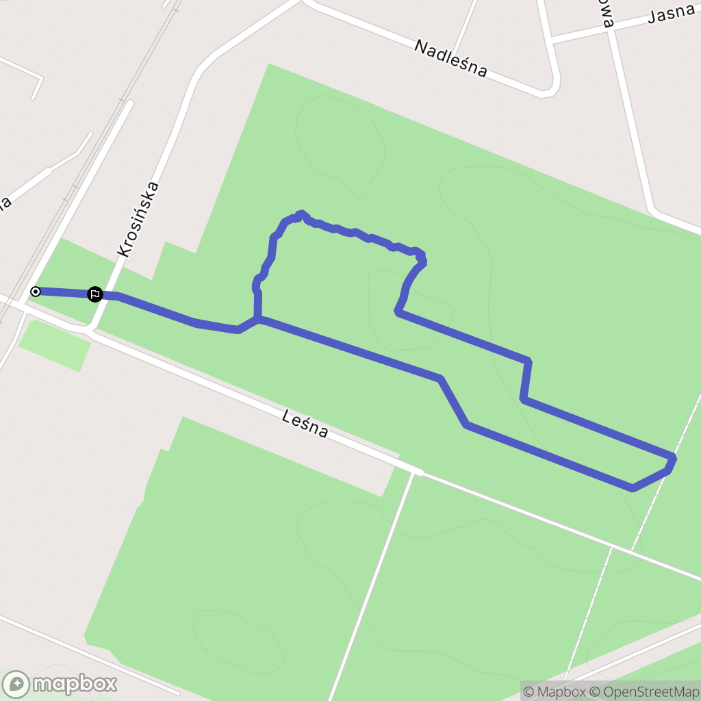 Krosno: mapa trasy - Poland