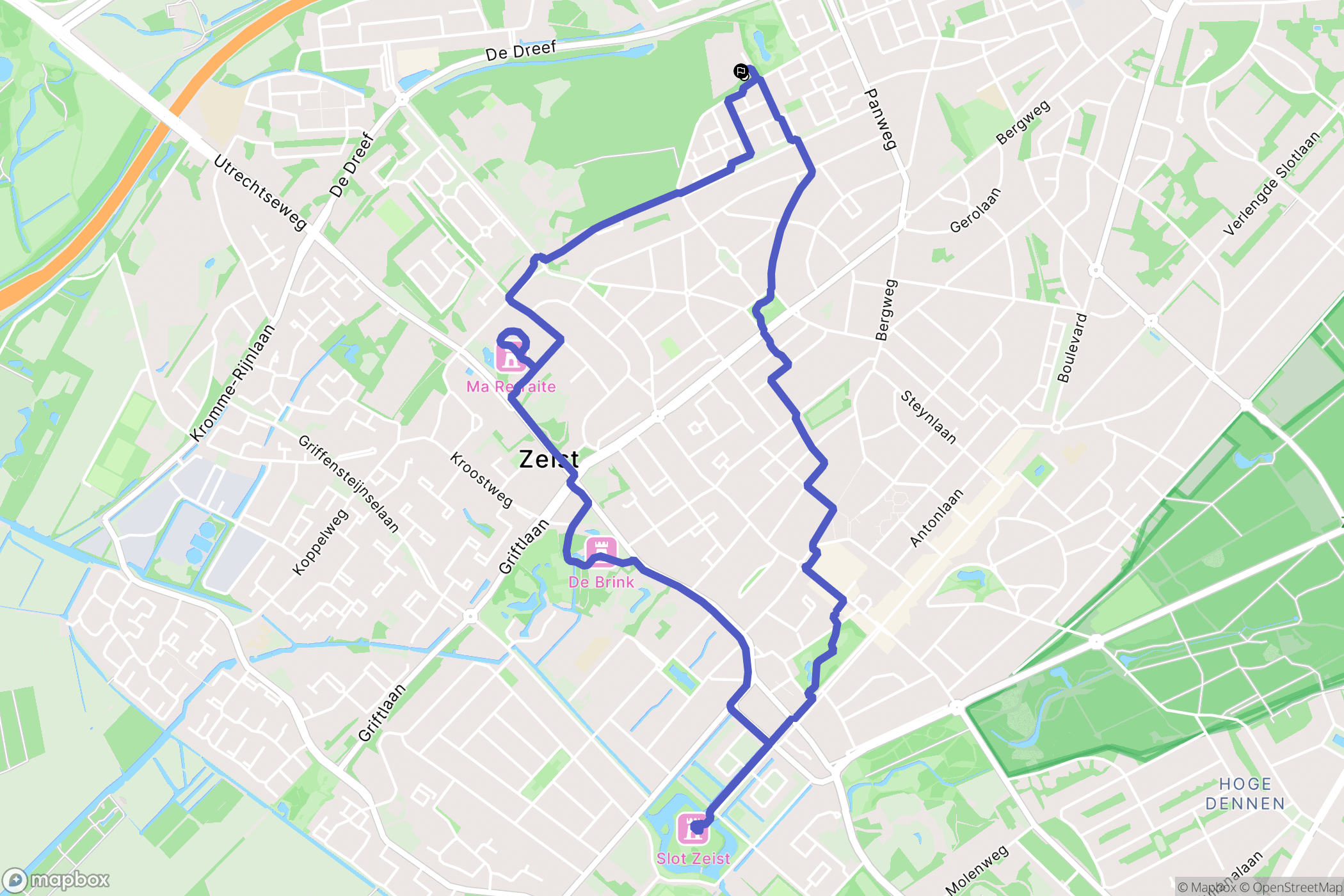 Zeist: routekaart voor buitenactiviteiten - Netherlands